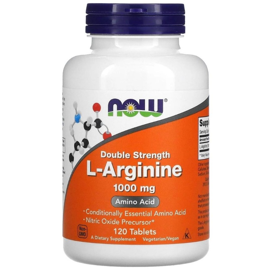 Now Foods L-arginīns 1000 mg - 120 tabletes