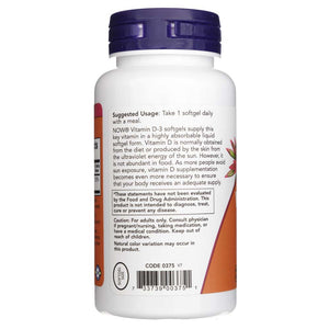 Now Foods D3 vitaminas 1000 IU - 360 mīksto kapsulu