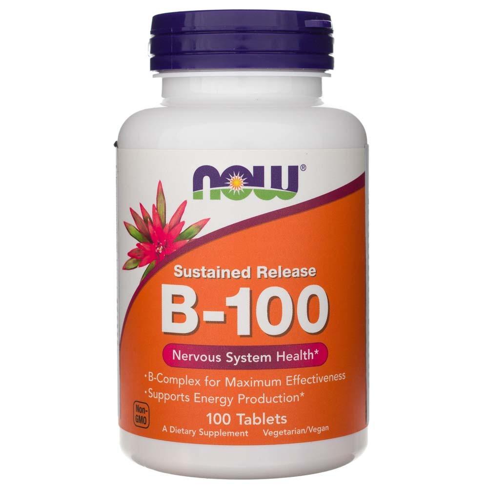 Now Foods B-100 vitamīns - 100 tabletes