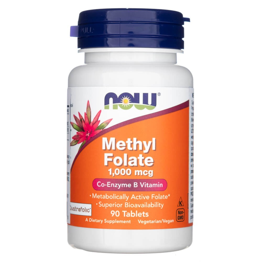 Now Foods Metilfolāts 1000 µg - 90 tabletes