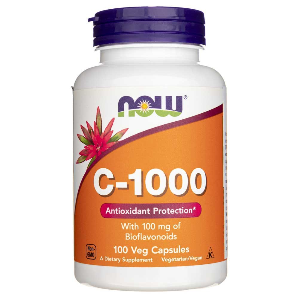Now Foods vitaminas C-1000 su bioflavonoidais - 100 kapsulių - Magnis.lt