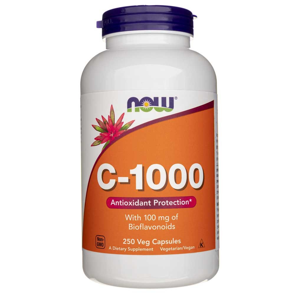Now Foods vitaminas C-1000 su bioflavonoidais - 250 kapsulių - Magnis.lt