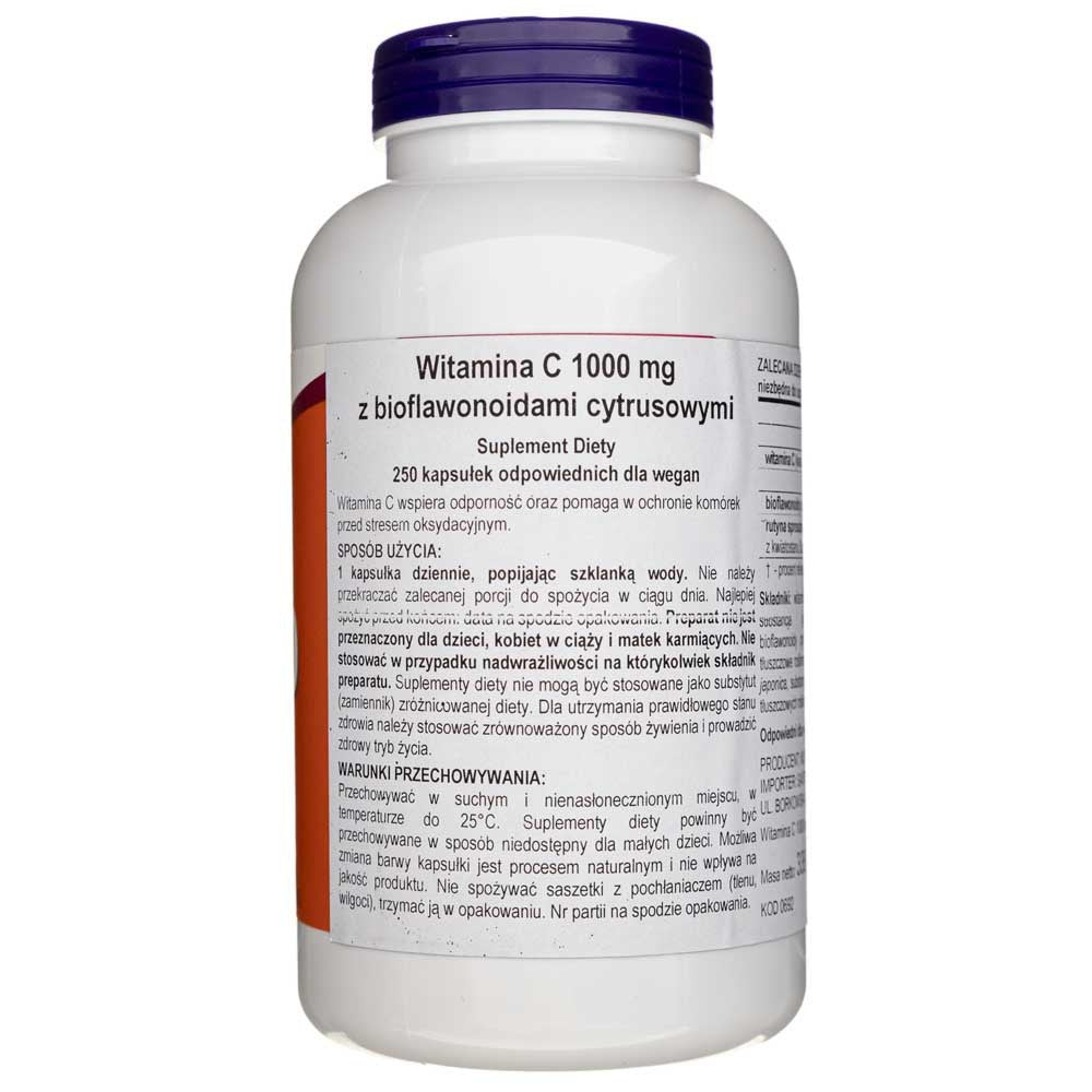 Now Foods vitaminas C-1000 su bioflavonoidais - 250 kapsulių - Magnis.lt