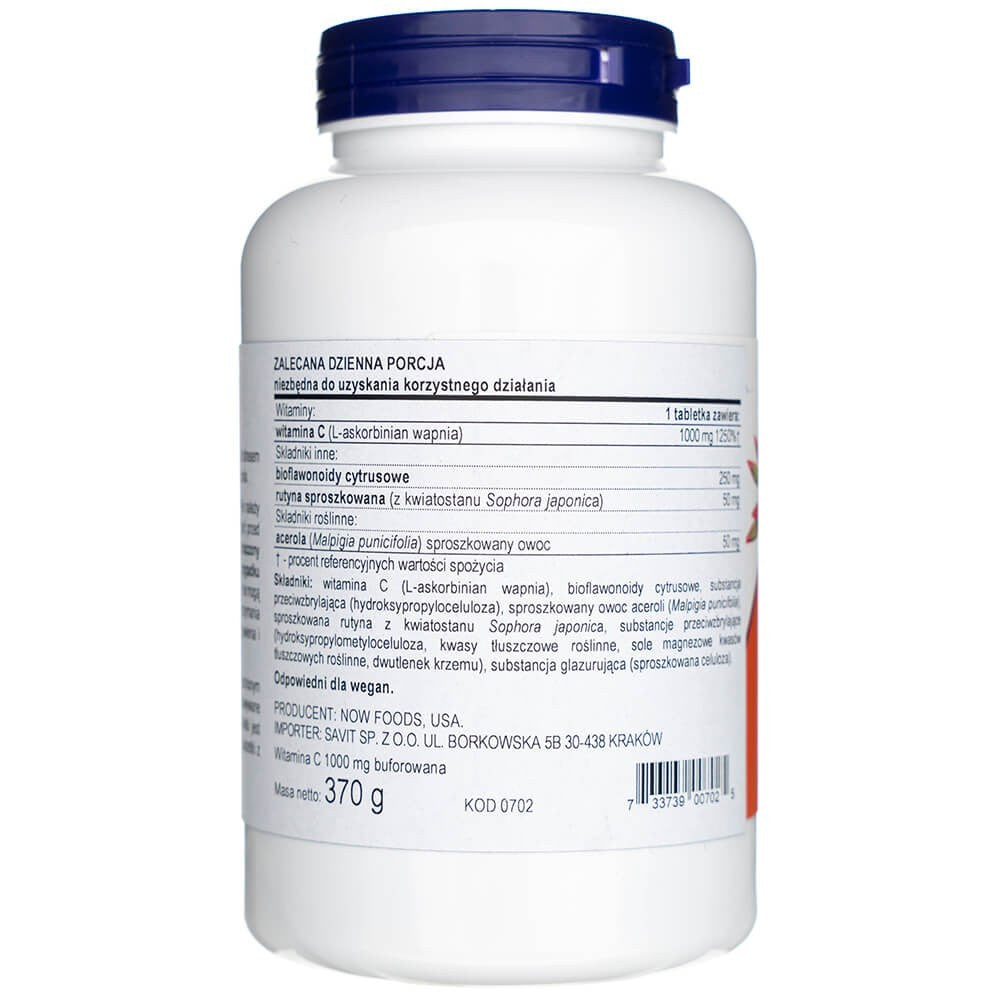 Now Foods vitaminas C-1000 kompleksas, buferēts - 180 tabletes