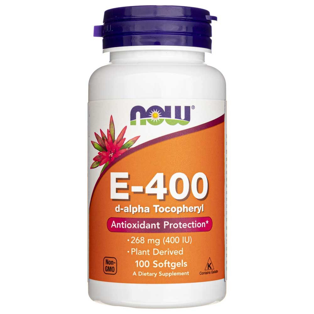 Now Foods vitaminas E-400 D-alfa tokoferilas - 100 minkštųjų gelių - Magnis.lt