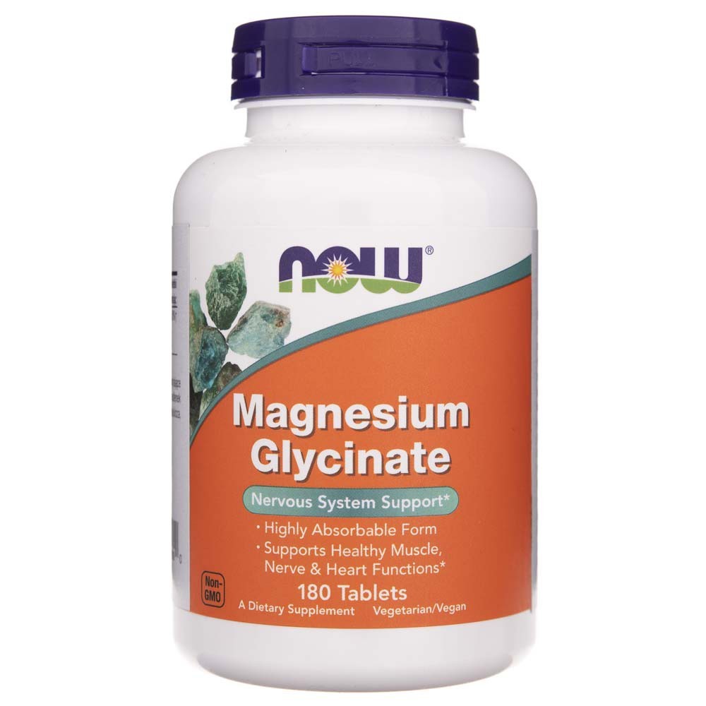 Now Foods Magnija glicināts 200 mg - 180 tabletes
