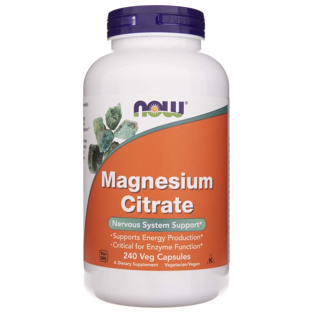 Now Foods magnija citrāts 400 mg - 240 kapsulas