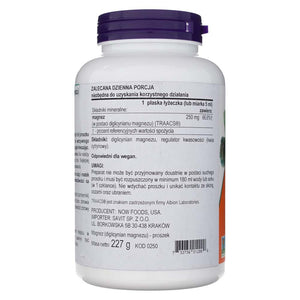 Now Foods magnija bisglicināta pulveris – 227 g