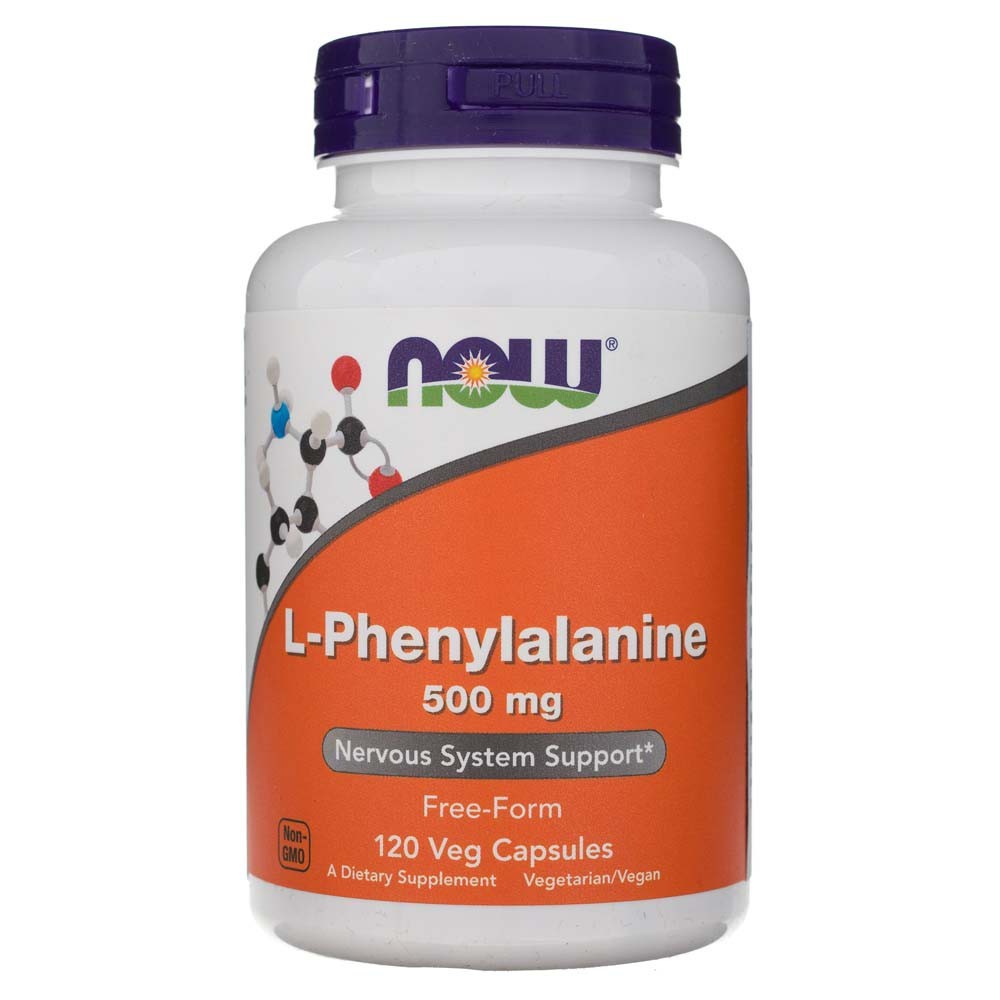 Now Foods L-fenilalanīns 500 mg - 120 kapsulas