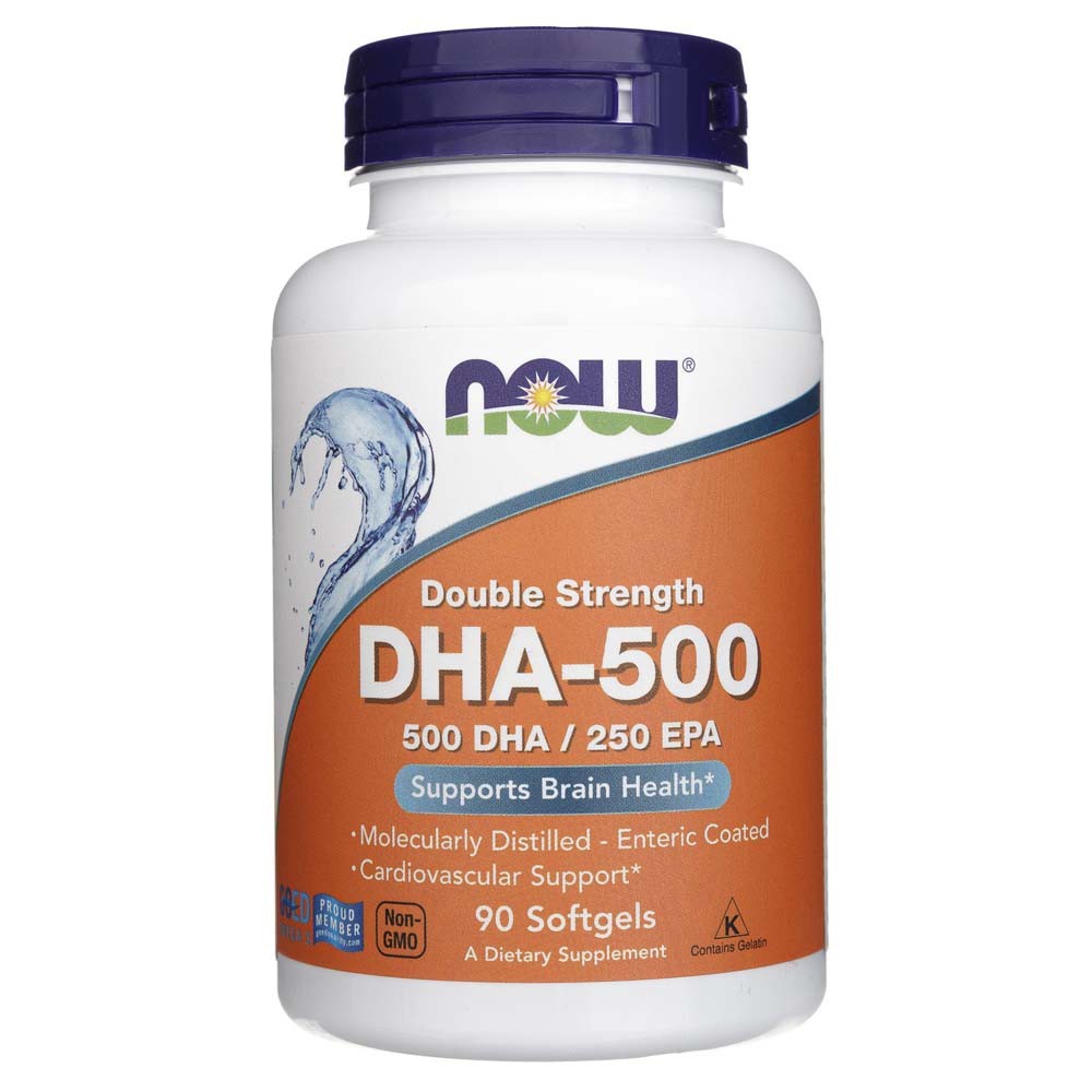 Now Foods DHA-500 dubultā stipruma - 90 mīkstās kapsulas