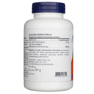 Now Foods DHA-1000 smadzeņu atbalsts, īpaši stiprs - 90 mīkstās kapsulas