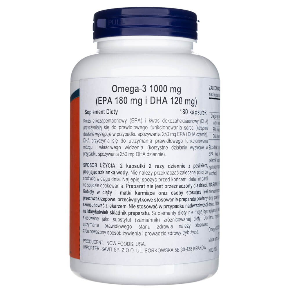 Now Foods Omega-3 molekuliniu būdu distiliuotas ir padengtas enteriniu apvalkalu - 180 minkštųjų gelių - Magnis.lt
