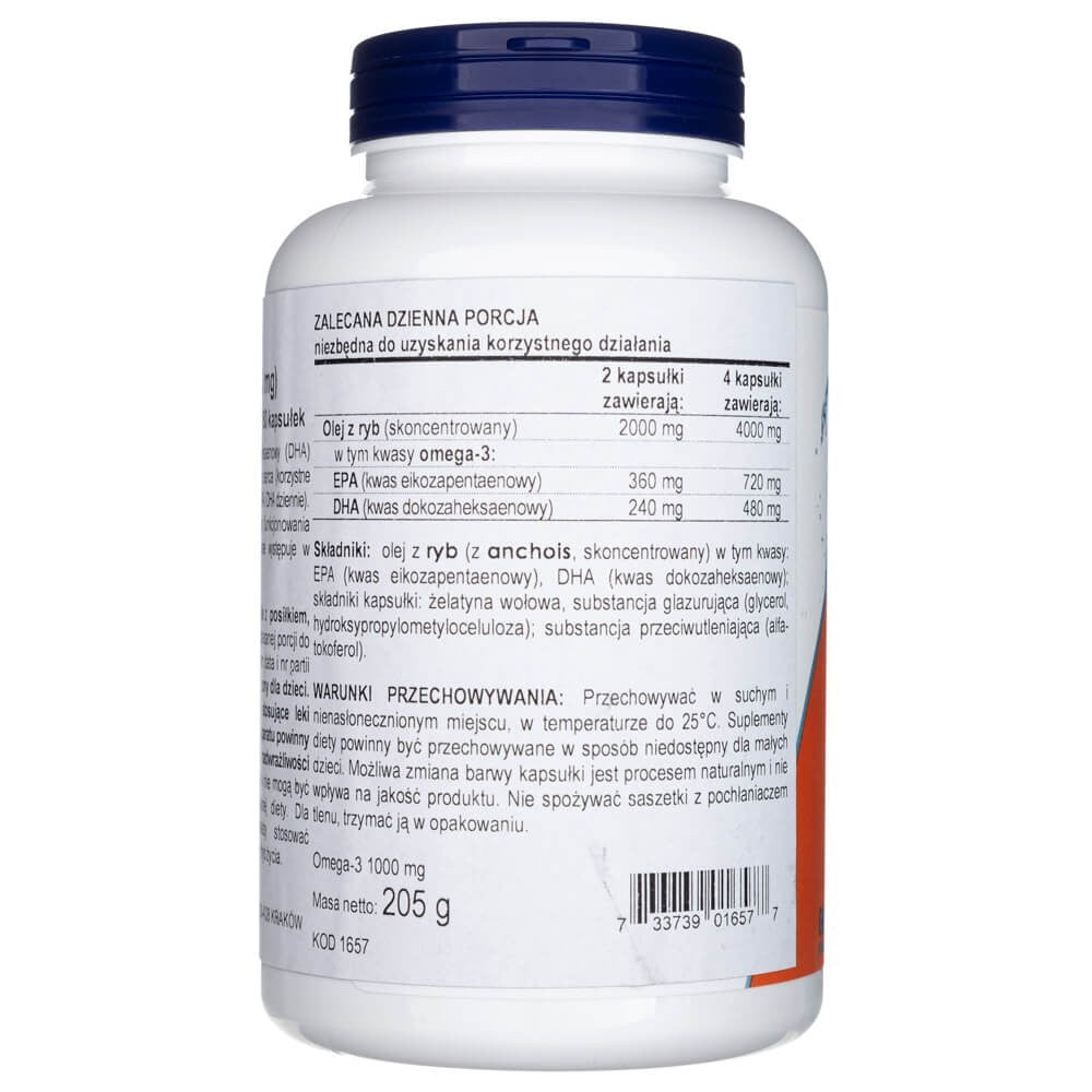Now Foods Omega-3 molekuliniu būdu distiliuotas ir padengtas enteriniu apvalkalu - 180 minkštųjų gelių - Magnis.lt