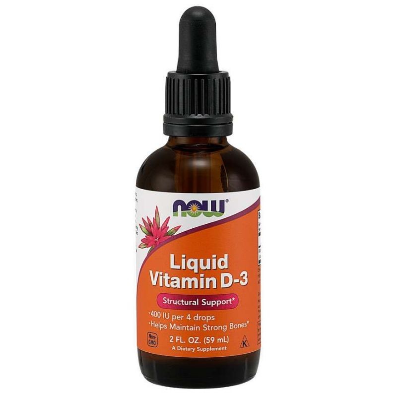 Now Foods vitaminas D3 400 TV lašai - 59 ml - Magnis.lt