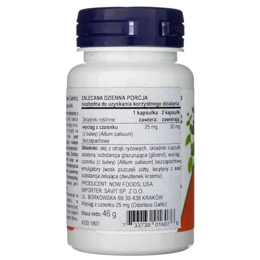 Now Foods bezdzelmains ķiploks - 100 mīkstās želejas kapsulas