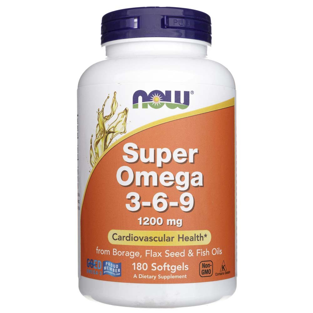 Now Foods Super Omega 3-6-9 1200 mg - 180 mīkstās kapsulas
