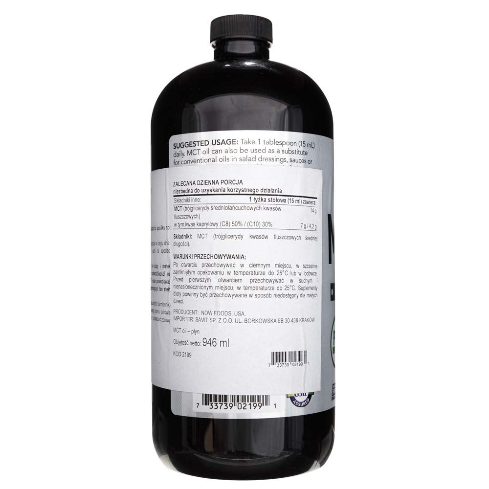 Now Foods šķidrā MCT eļļa - 946 ml
