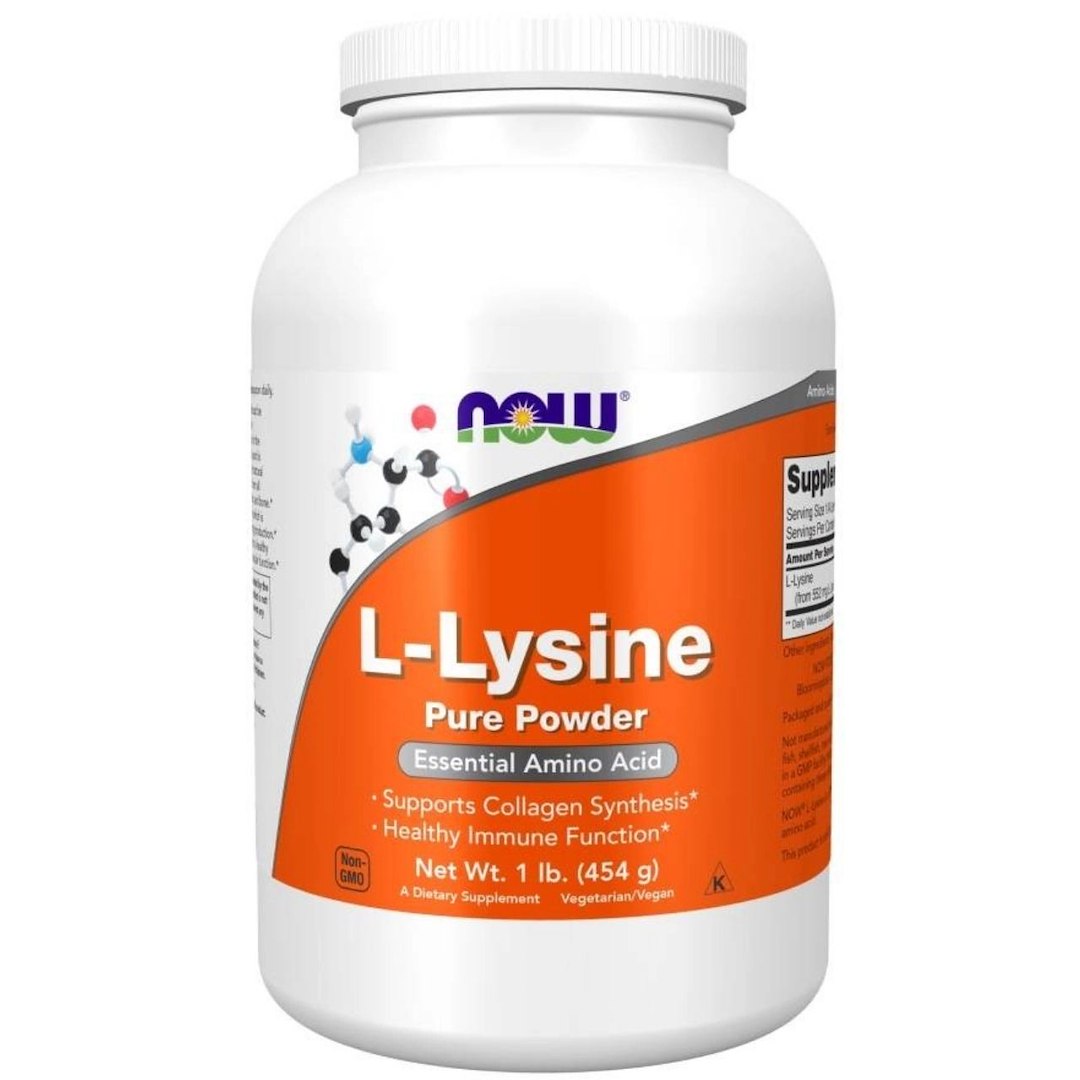 Now Foods L-lizīna pulveris - 454 g