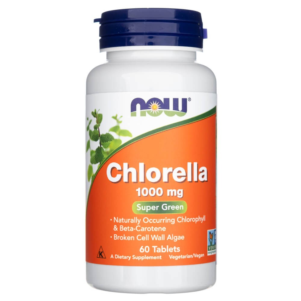 Now Foods Chlorella 1000 mg - 60 tabletes