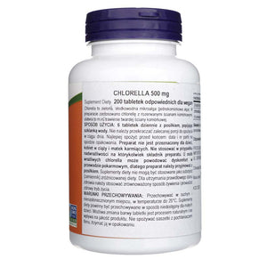 Now Foods Hlorella Certified Organic 500 mg - 200 tabletes
