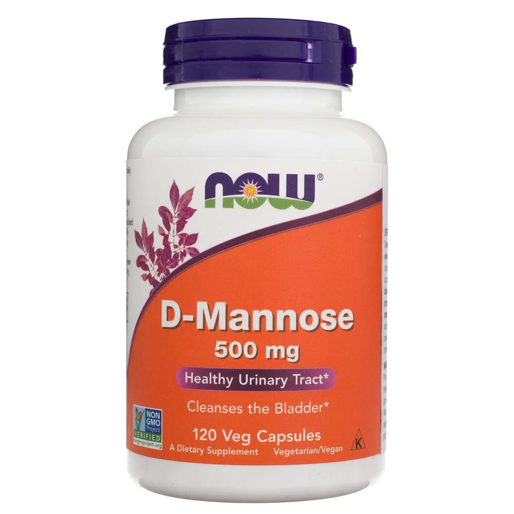 Now Foods D-mannoze 500 mg - 120 kapsulas