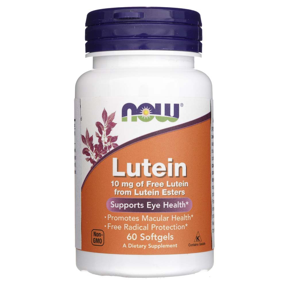 Now Foods luteīns 10 mg - 60 mīkstās kapsulas