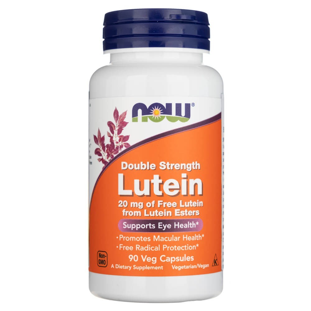 Now Foods luteīns, dubultais stiprums 20 mg – 90 kapsulas