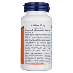 Now Foods luteīns, dubultais stiprums 20 mg – 90 kapsulas