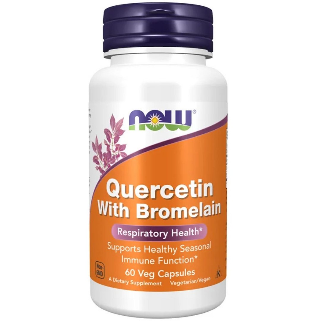 Now Foods kvercetīns ar bromelīnu – 60 kapsulas