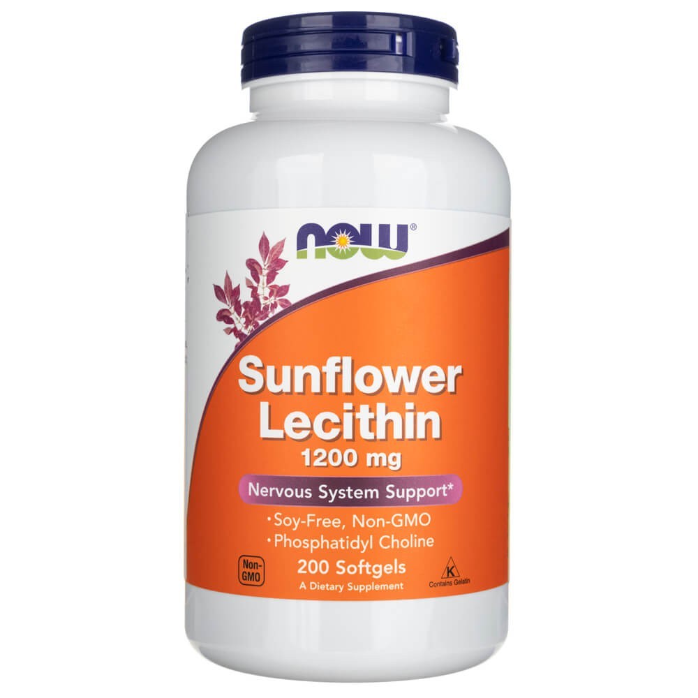 Now Foods saulespuķu lecitīns 1200 mg - 200 kapsulas