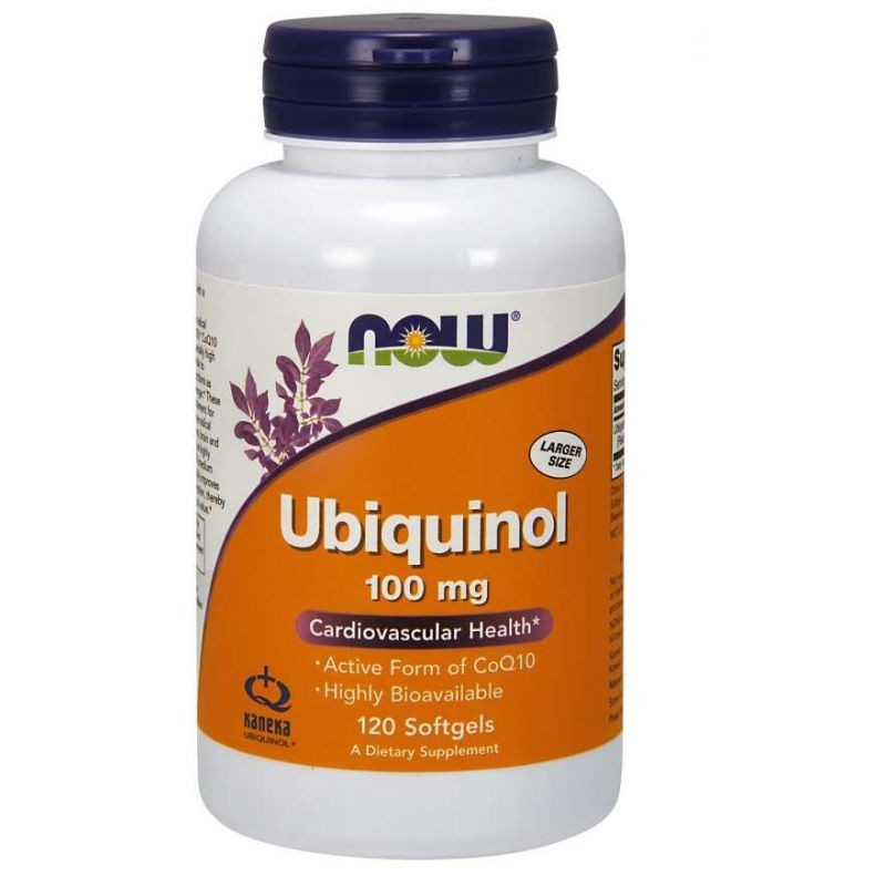 Now Foods koferments Q10 ubihinols 100 mg – 120 kapsulas