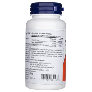 Now Foods hialuronskābe 50 mg - 60 kapsulas