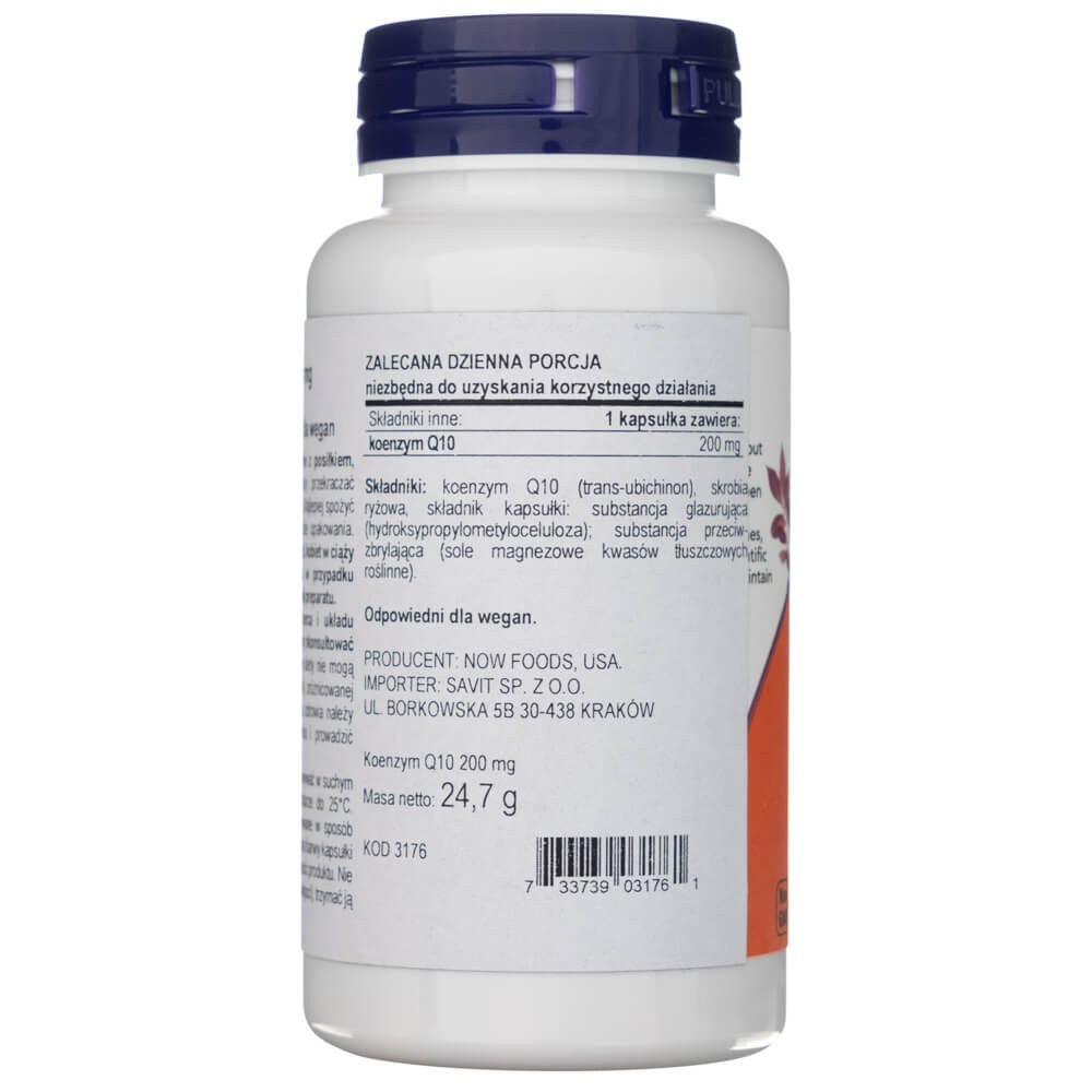 Now Foods CoQ10 200 mg - 60 kapsulas