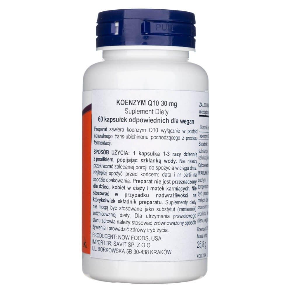 Now Foods CoQ10 30 mg - 60 kapsulių - Magnis.lt