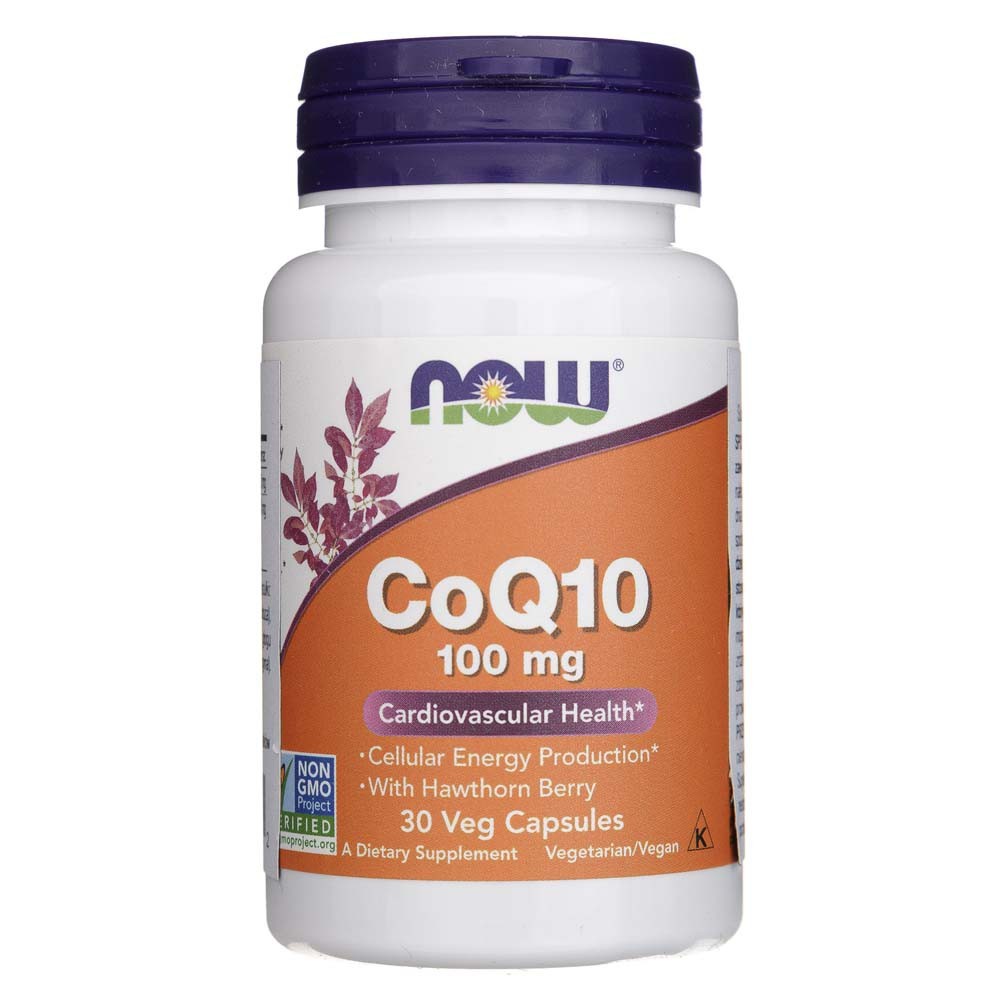 Now Foods KoQ10 100 mg ar vilkābeļu ogām – 30 kapsulas