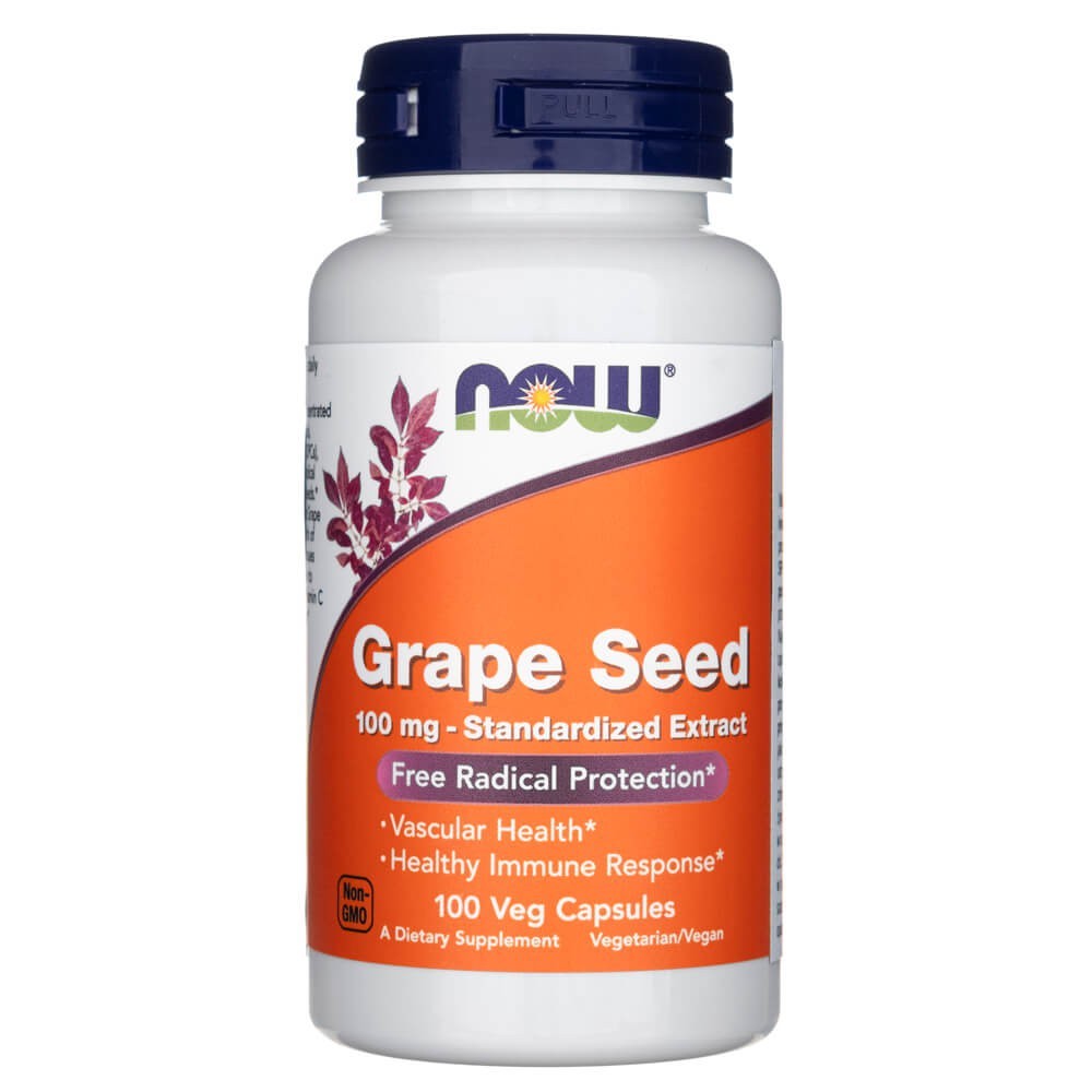 Now Foods vīnogu sēklas 100 mg - 100 kapsulas