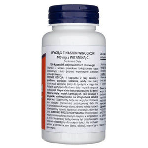 Now Foods vīnogu sēklas 100 mg - 100 kapsulas
