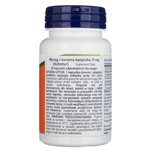 Now Foods Butterbur - 60 kapsulas