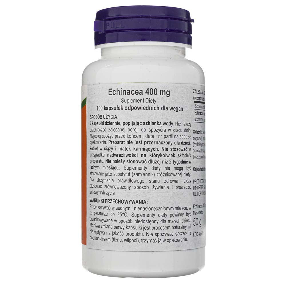 Now Foods ehinācija 400 mg – 100 kapsulas