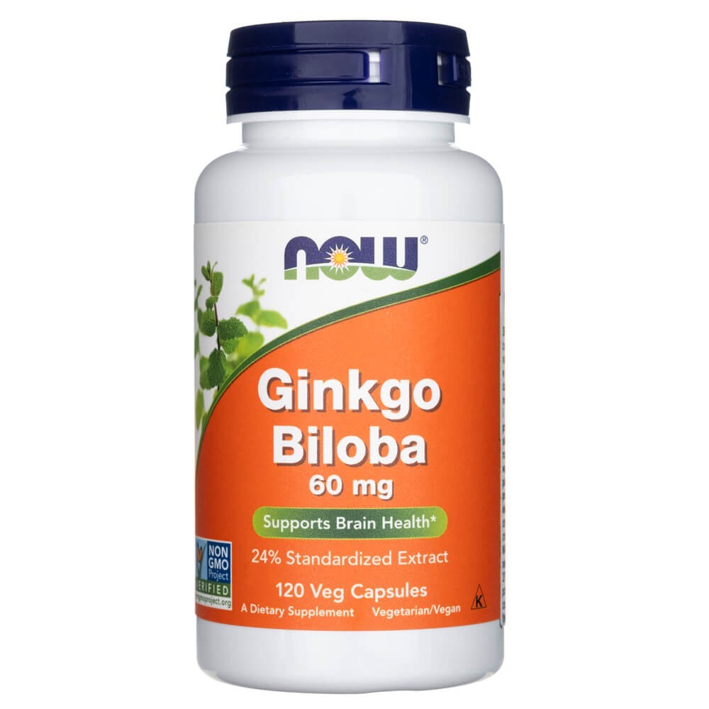 Now Foods Ginkgo Biloba 60 mg - 120 kapsulių - Magnis.lt