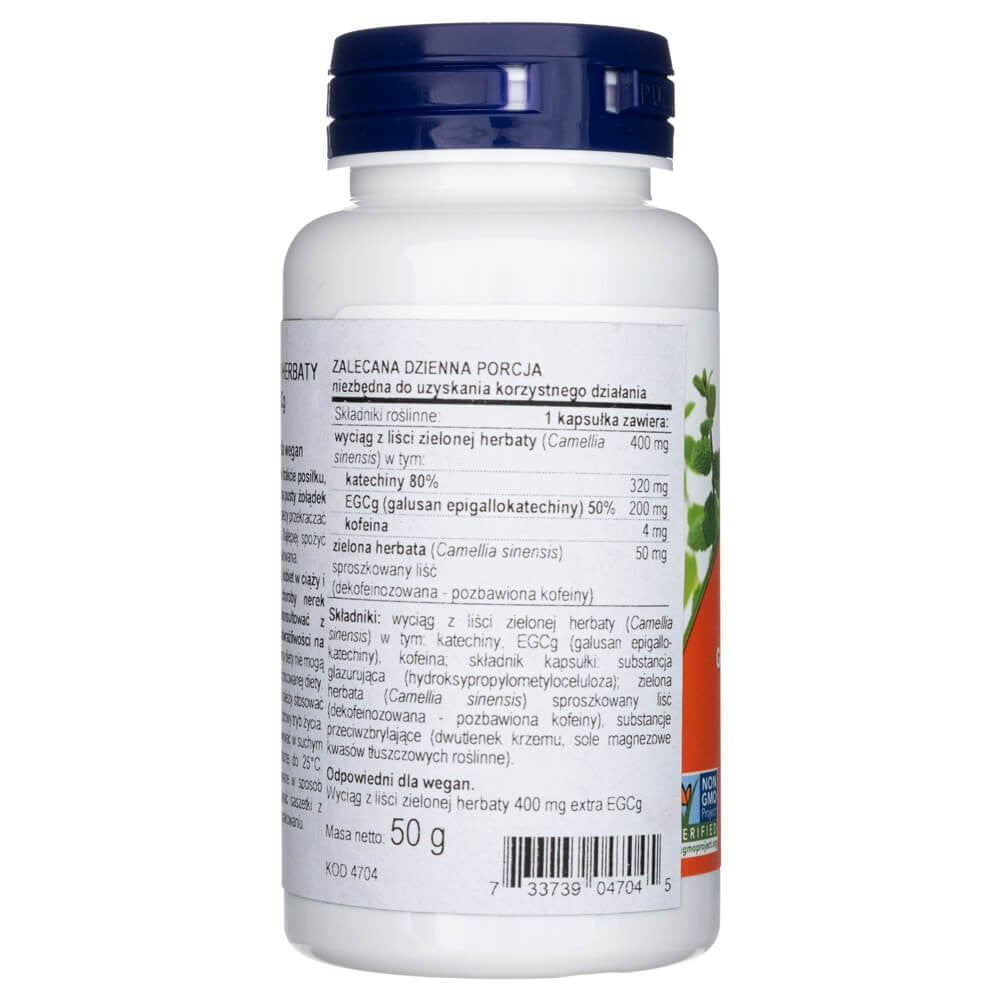 Now Foods EGCg Zaļās tējas ekstrakts 400 mg - 90 kapsulas