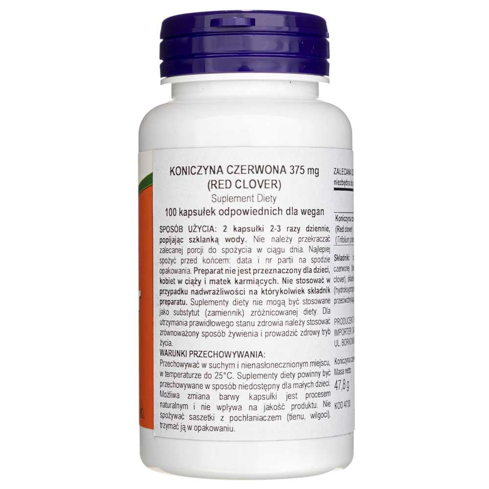 Now Foods Raudonieji dobilai 375 mg - 100 kapsulių - Magnis.lt