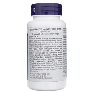 Now Foods Baldriāna sakne 500 mg - 100 kapsulas