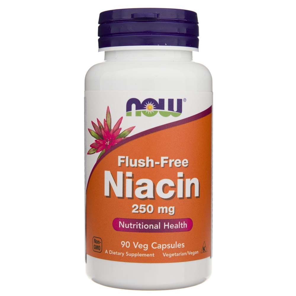 Now Foods niacīns bez skalošanas 250 mg - 90 kapsulas