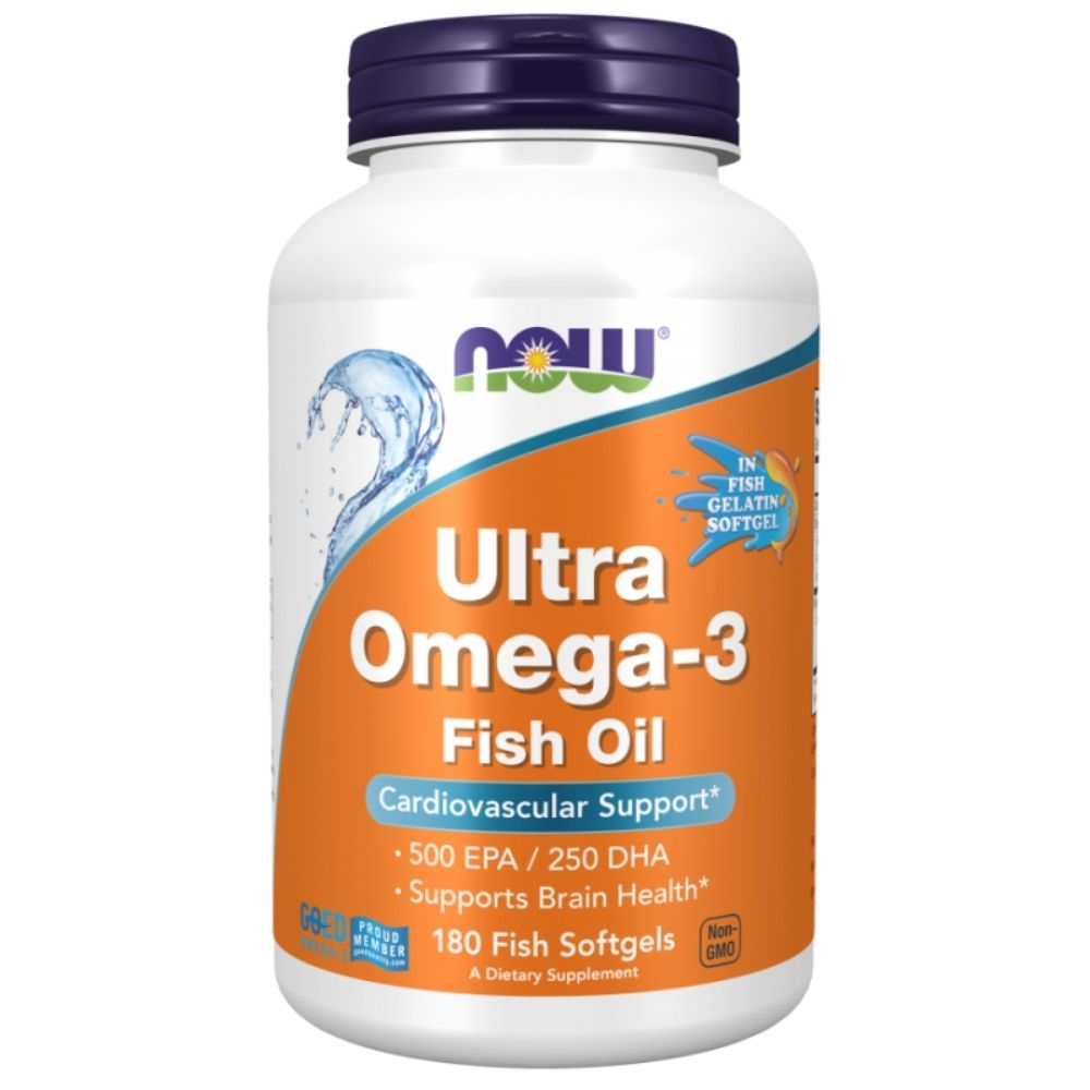 Now Foods Ultra Omega-3 Fish - 180 kapsulas