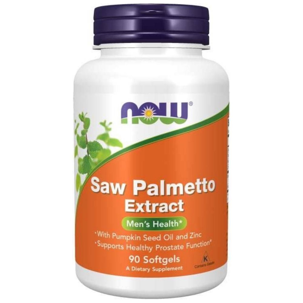 Now Foods Sabalpalma 80 mg ar cinku un ķirbju sēklām – 90 kapsulas