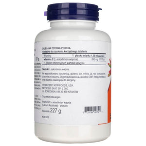 Now Foods kalcija askorbāta pulveris - 227 g