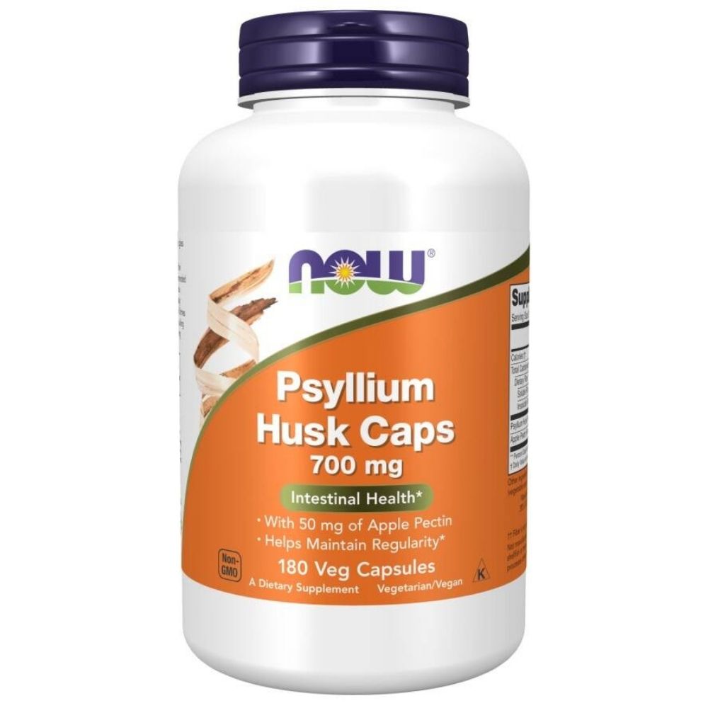 Now Foods Psyllium sėklos 700 mg + pektinas – 180 kapsulių