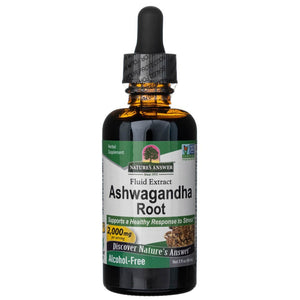 Nature's Answer Ašvaganda, šķidrais ekstrakts, bez spirta 2000 mg - 30 ml