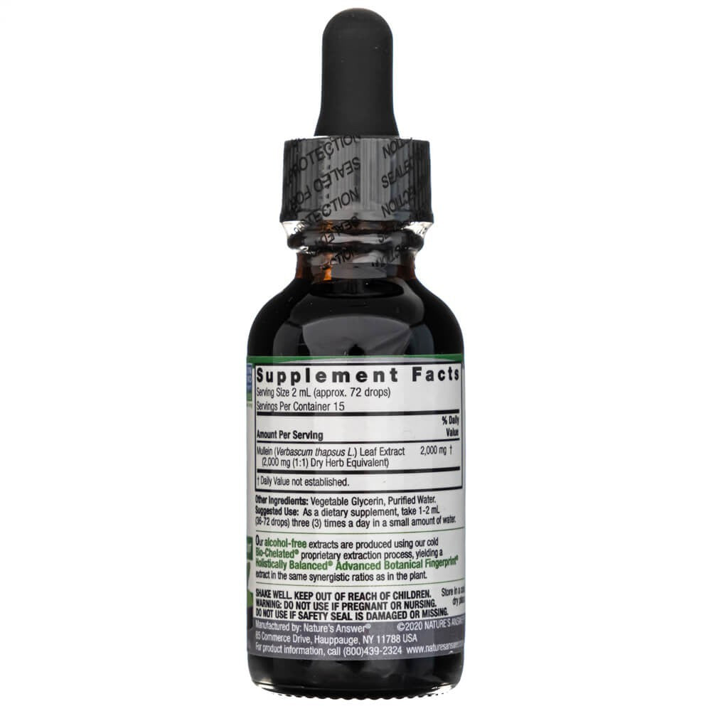 Nature's Answer Virdžīnu lapu šķidrais ekstrakts, bez spirta — 30 ml